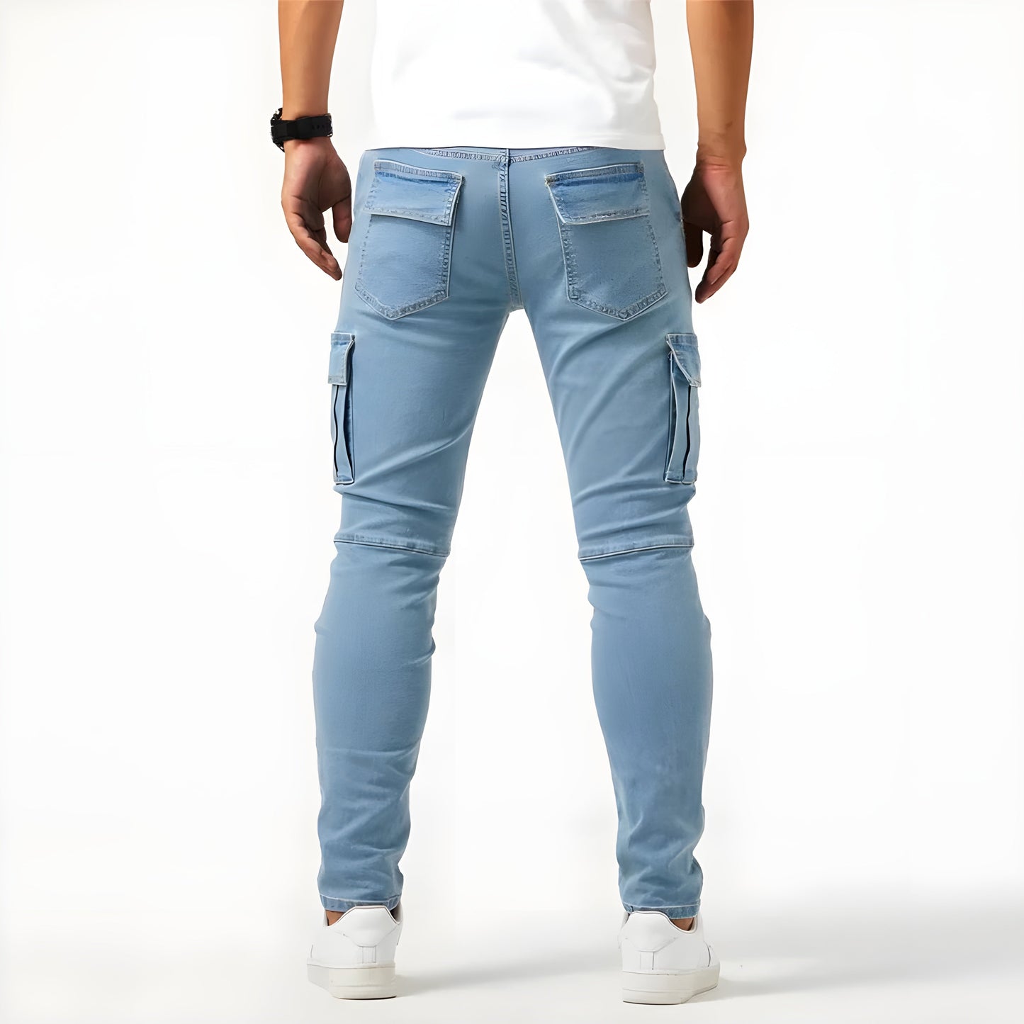 Jeans Pelli – Pantalons Cargo en Denim Extensible