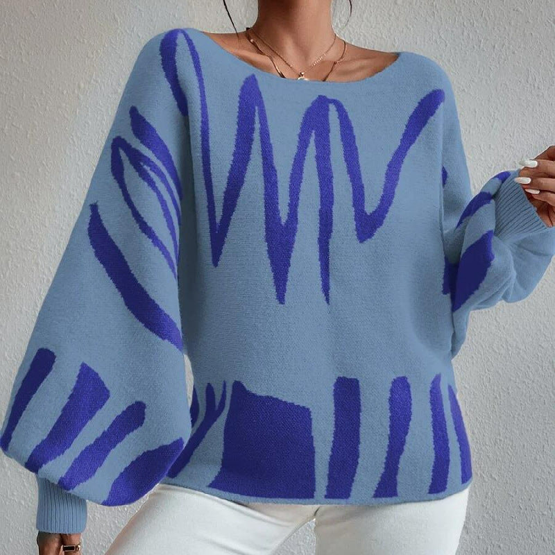 Kellyn™ | Pull en tricot oversize avec motif en vagues