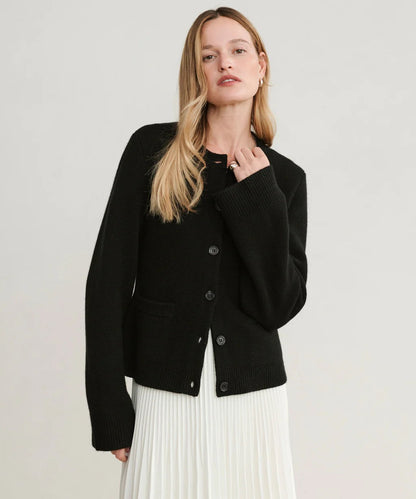 Margery™ | Cardigan élégant en laine avec patte de boutonnage