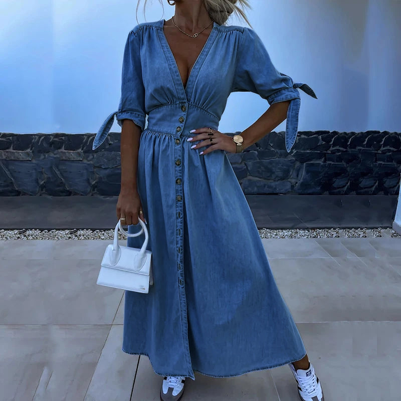 Millie | Robe en jean - Atelier Celeste Paris