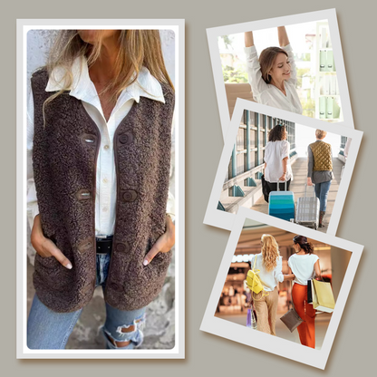 Bella™ - Veste d'Hiver pour Femme en Laine Douce avec Boutons